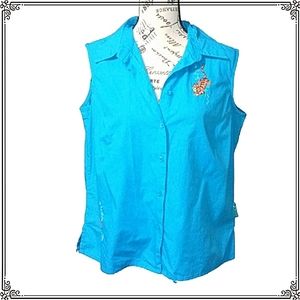 Disney Tiger Under The Sea Blue Sleeveless Top Size Large